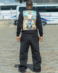 Sweat-shirt noir Hoodboys Khryzmaparise, détail de la tenue – vue 7