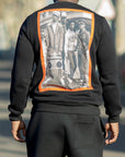 Sweat-shirt noir imprimé Underground Khryzmaparise, coupe classique unisexe – vue 4