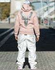 Sweat à capuche rose Parise Paradise porté par un mannequin – vue 4