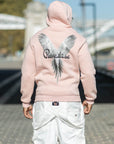 Sweat à capuche rose Parise Paradise Khryzmaparise, matière veloutée – vue 6