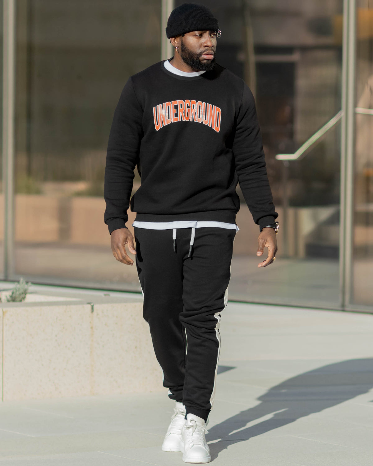 Sweat-shirt noir imprimé Underground Khryzmaparise, look urbain – vue 8