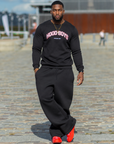 Sweat-shirt noir imprimé Hoodboys Khryzmaparise, coupe classique unisexe – vue 4