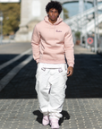 Sweat à capuche rose pastel Parise Paradise Khryzmaparise, look streetwear – vue 3